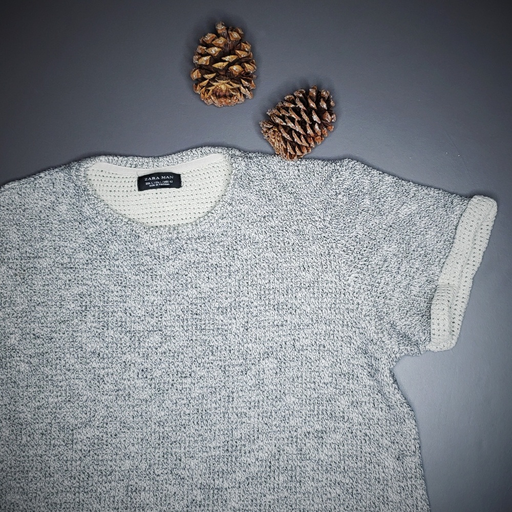 | Zara Man | Grey Short Sleeved Sweater